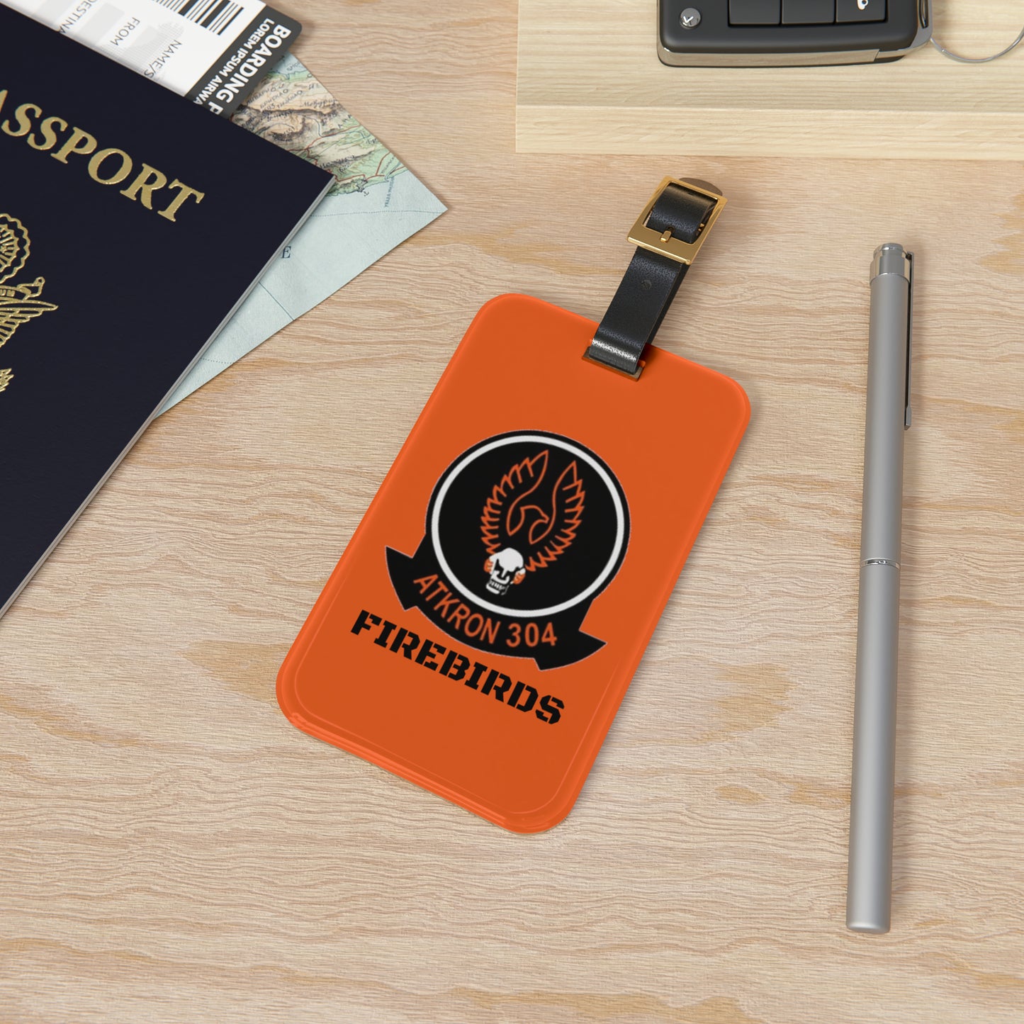 US Navy VA304 Luggage Tag | VA 304 | Navy Veteran Aviation Squadron NAS Alameda | Firebirds | A6E | Military